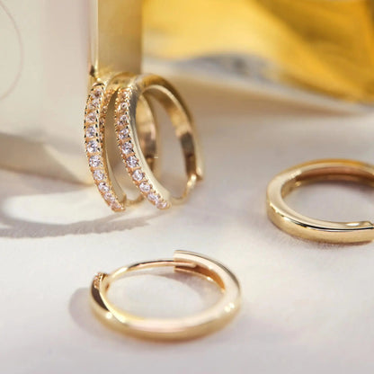 Moissanite Huggie Hoops (12mm)