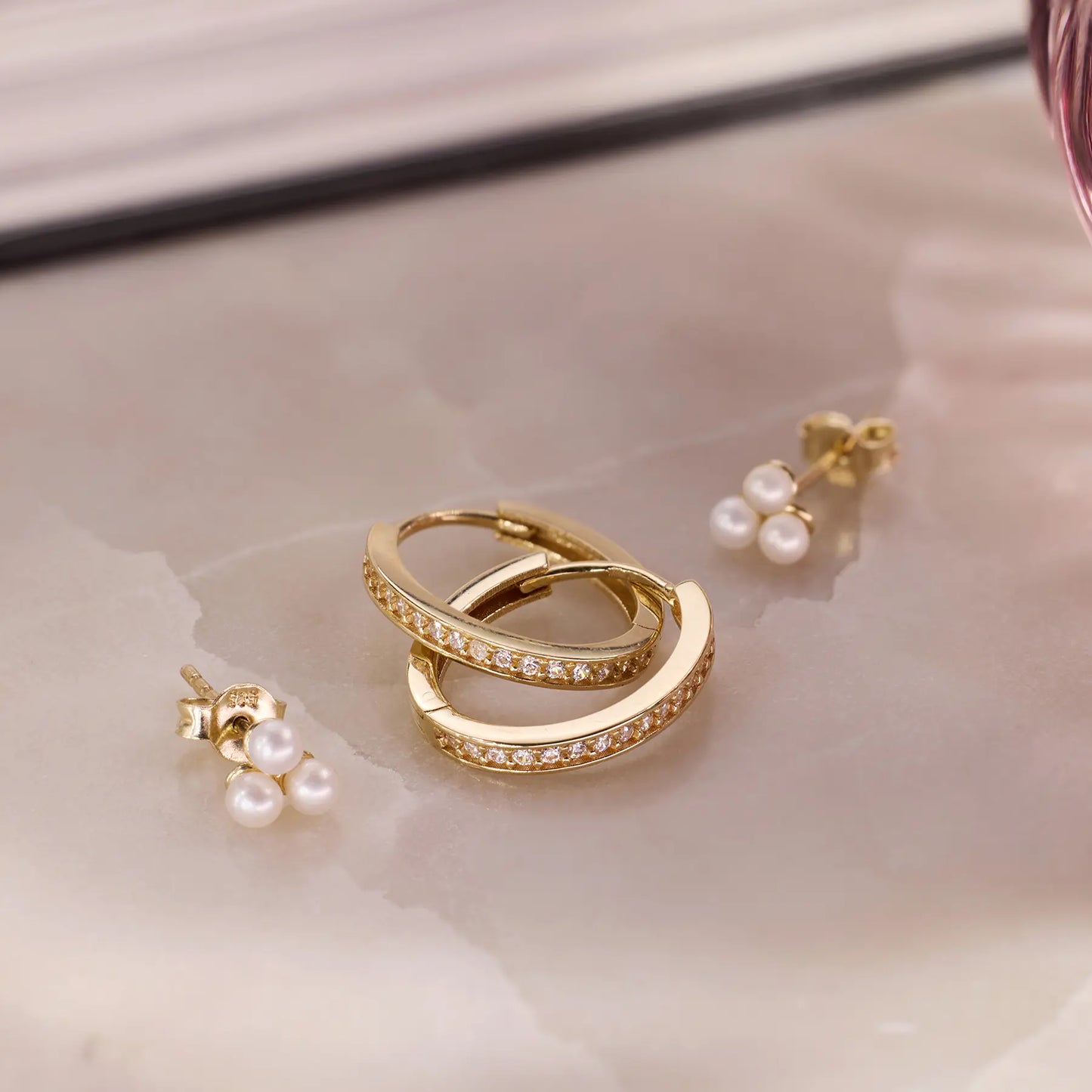 Lotus Pearl Studs