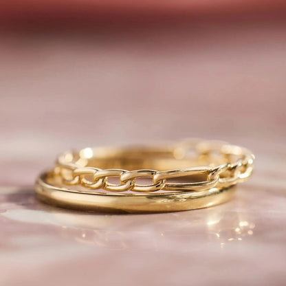 Figaro Chain Stacker Ring