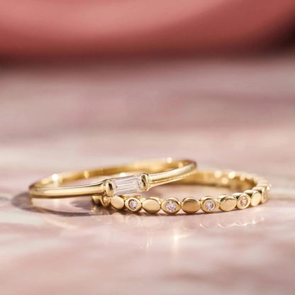 Baguette Cut Moissanite Ring