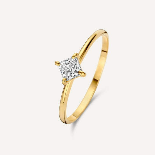 Square Cut Moissanite Ring