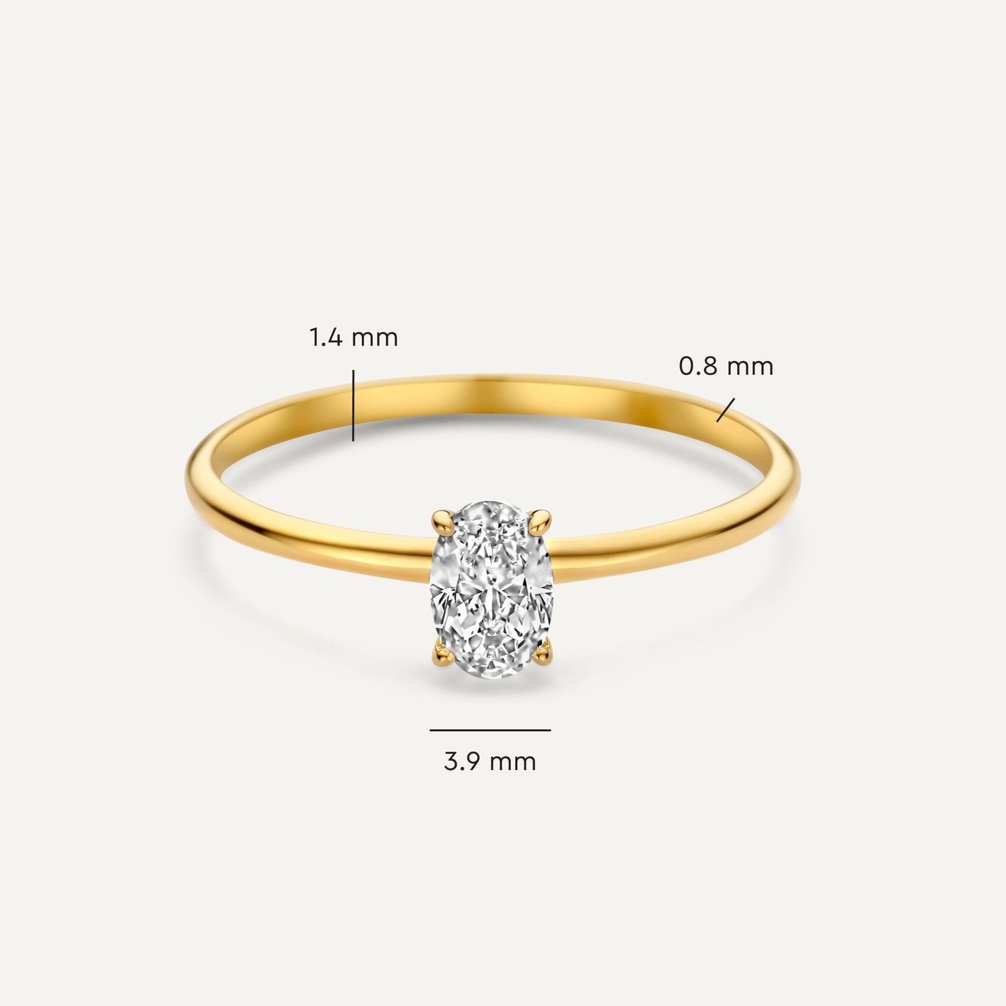 Oval Cut Moissanite Ring
