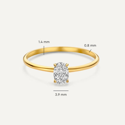 Oval Cut Moissanite Ring