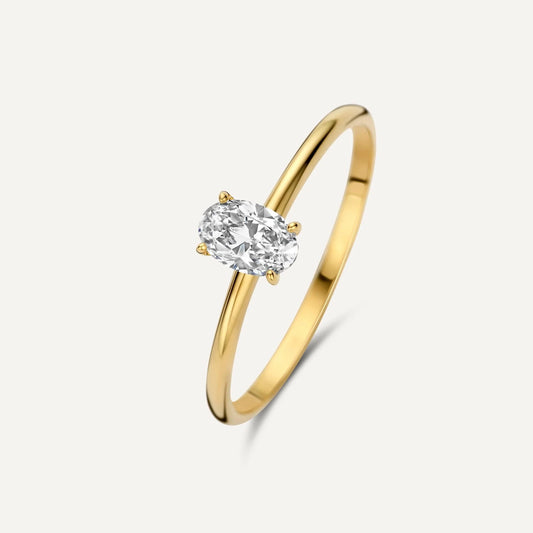 Oval Cut Moissanite Ring