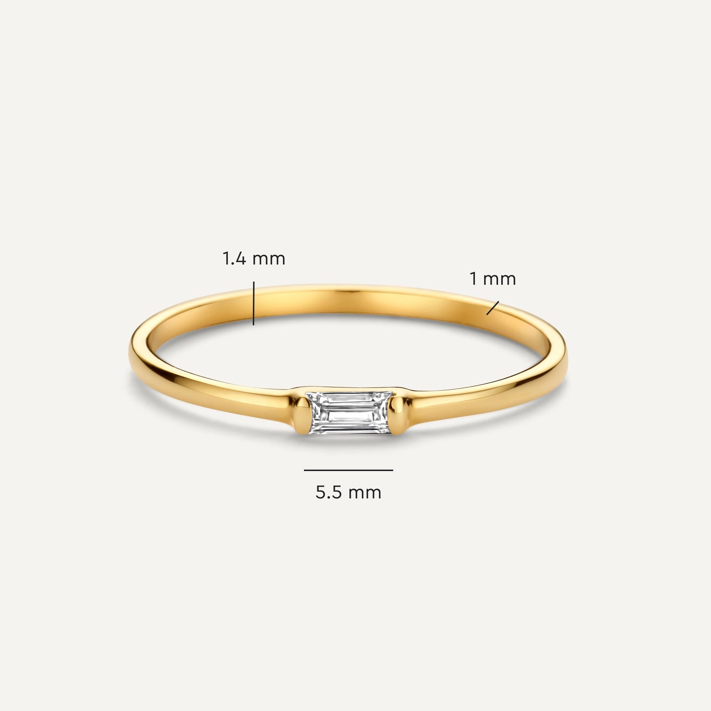 Baguette Cut Moissanite Ring