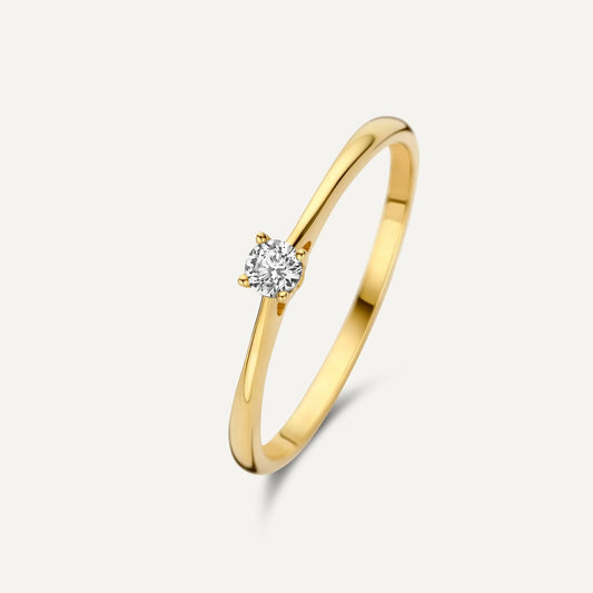 Chaton Set Moissanite Ring