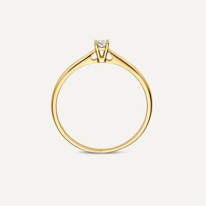 Chaton Set Moissanite Ring