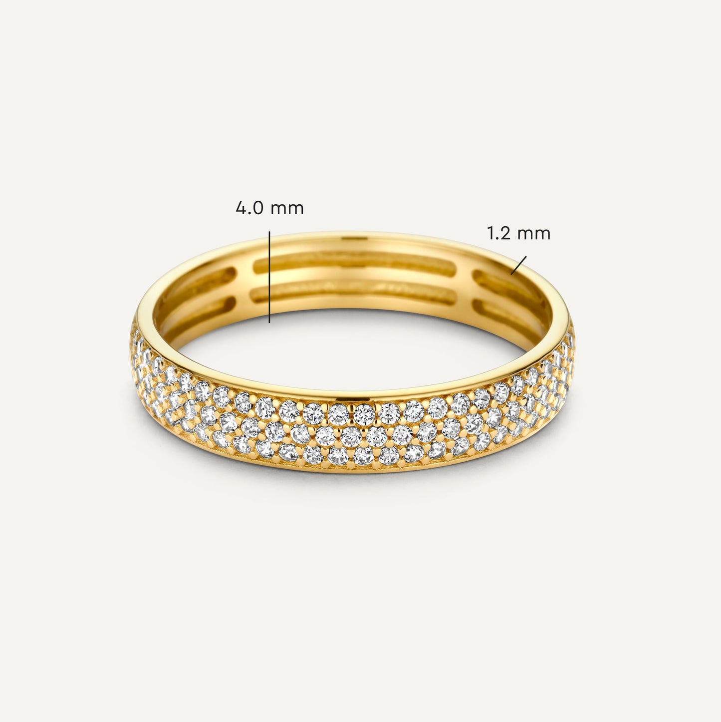 Moissanite Half Eternity Ring
