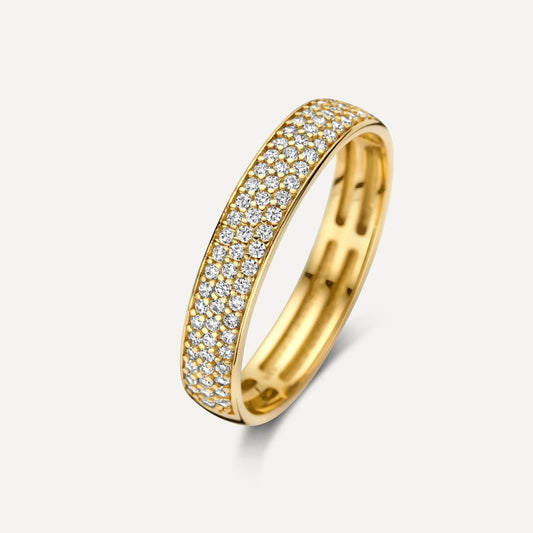 Moissanite Half Eternity Ring