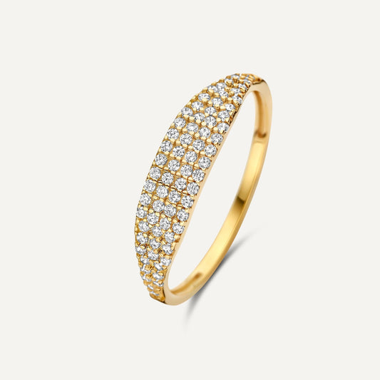 Moissanite Signet Ring