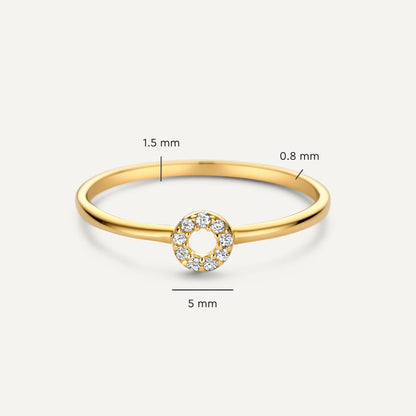 Pave Moissanite Halo Ring