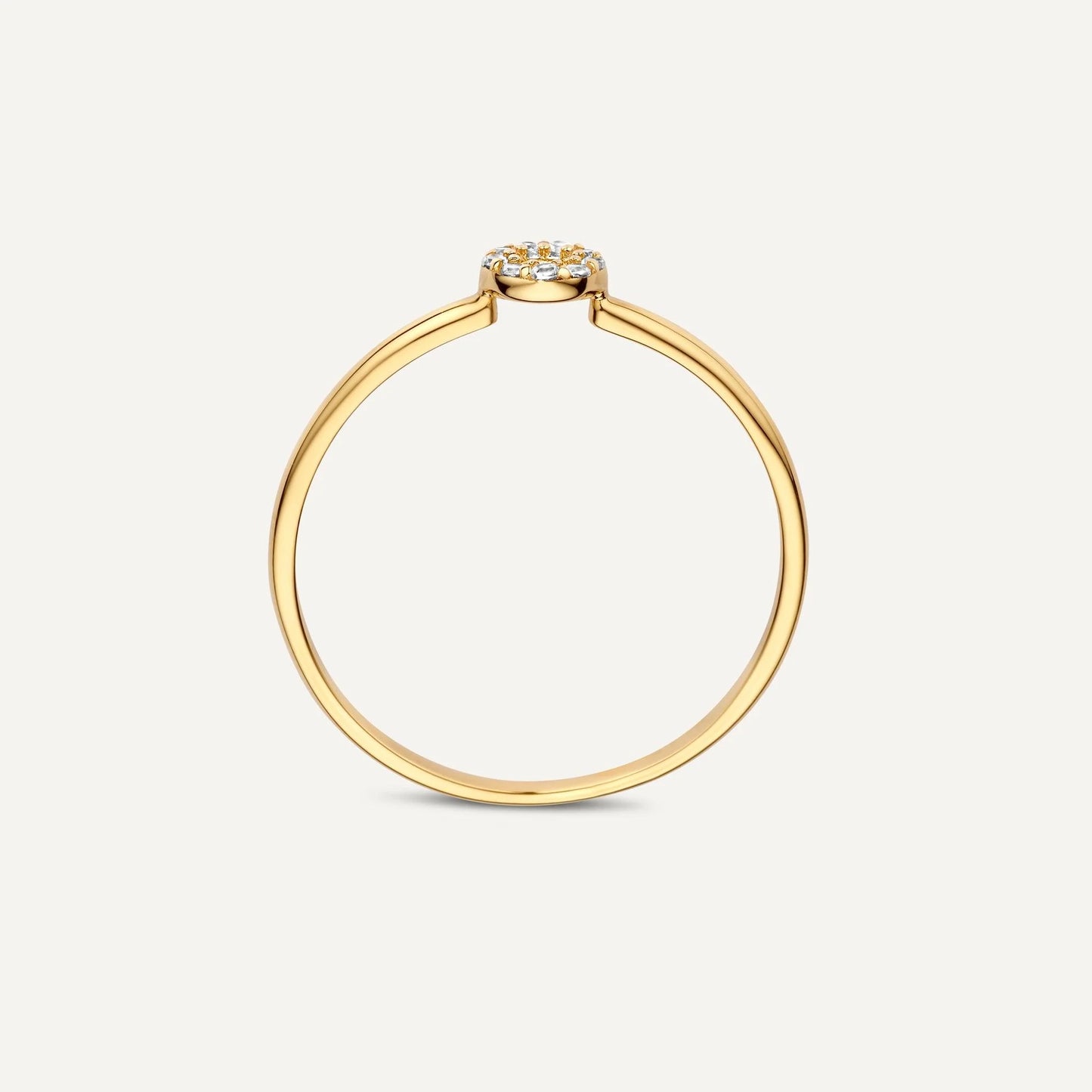 Pave Moissanite Halo Ring