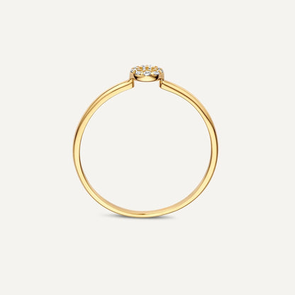 Pave Moissanite Halo Ring