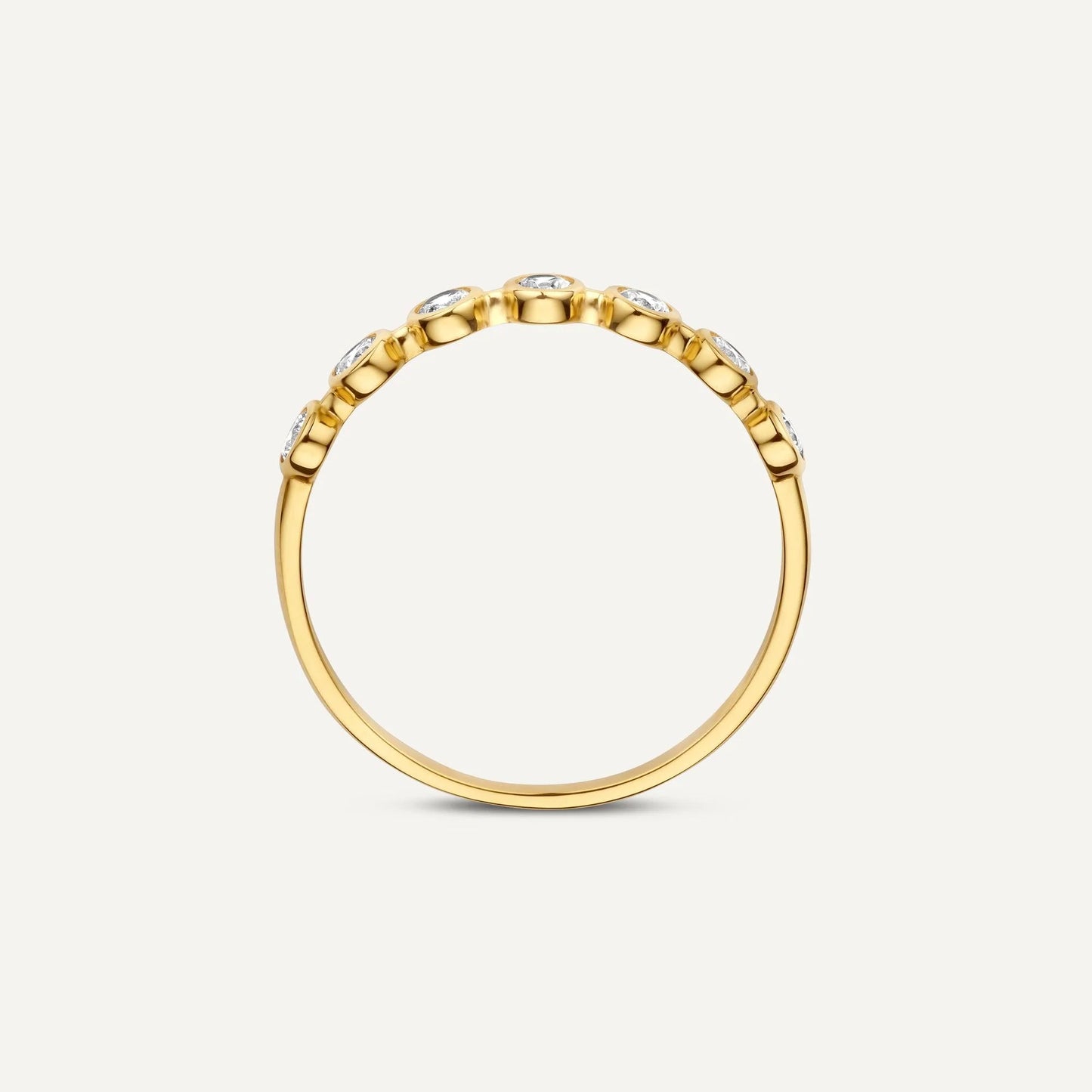 Bezel Set Moissanite Band Ring