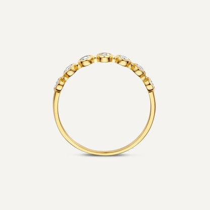 Bezel Set Moissanite Band Ring