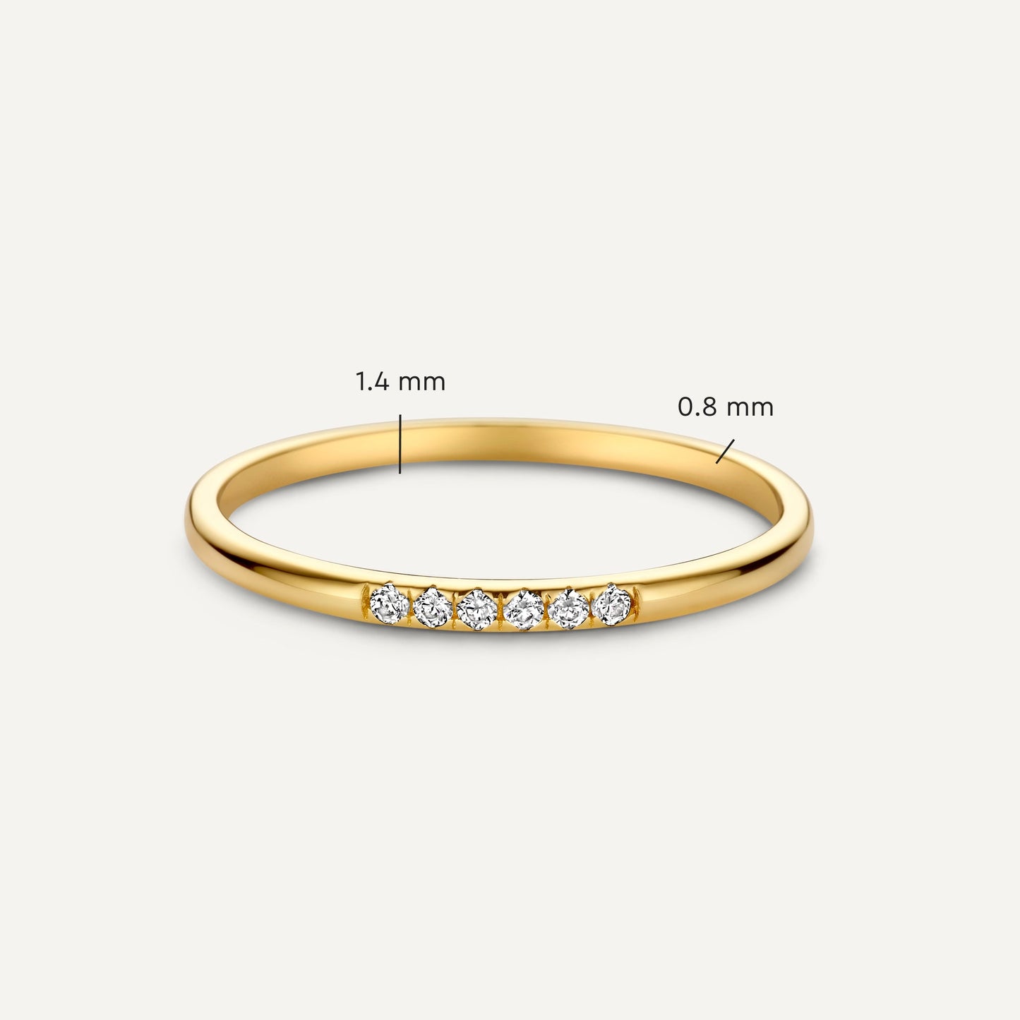 Cubic Zirconia Line Ring