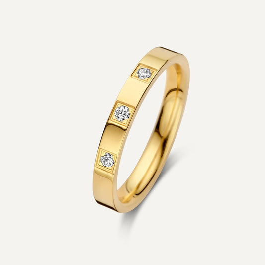 Threefold Moissanite Band Ring
