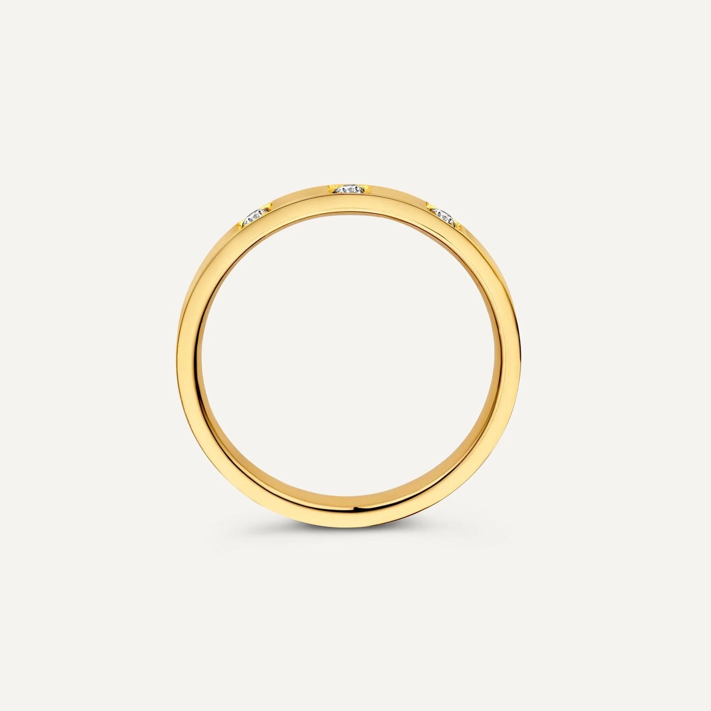 Threefold Moissanite Band Ring