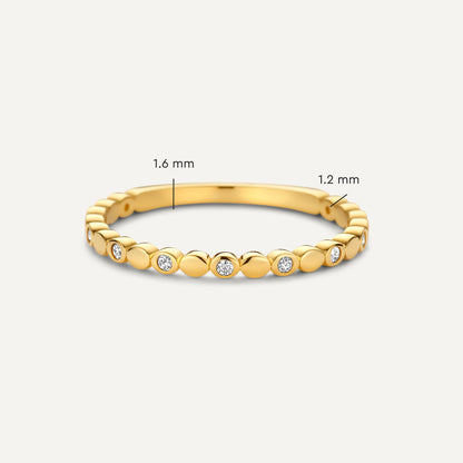 Sparkling Moissanite Bezel Dot Eternity Ring
