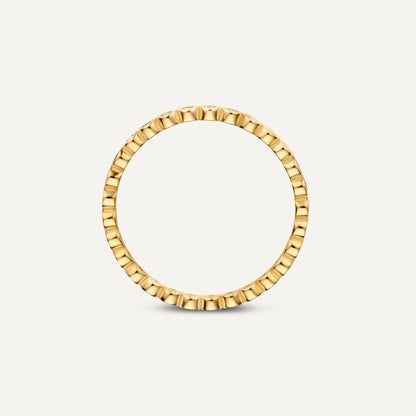 Moissanite Bezel Dot Eternity Ring