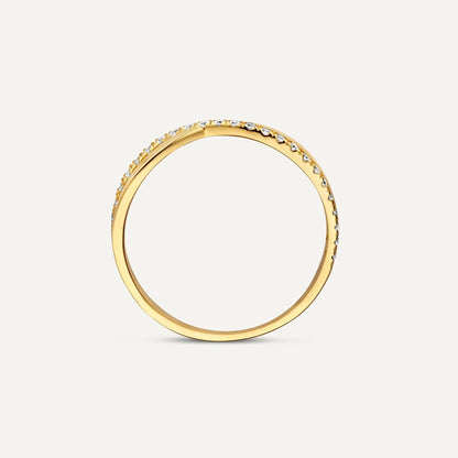 Crossover Pave Moissanite  Eternity Ring