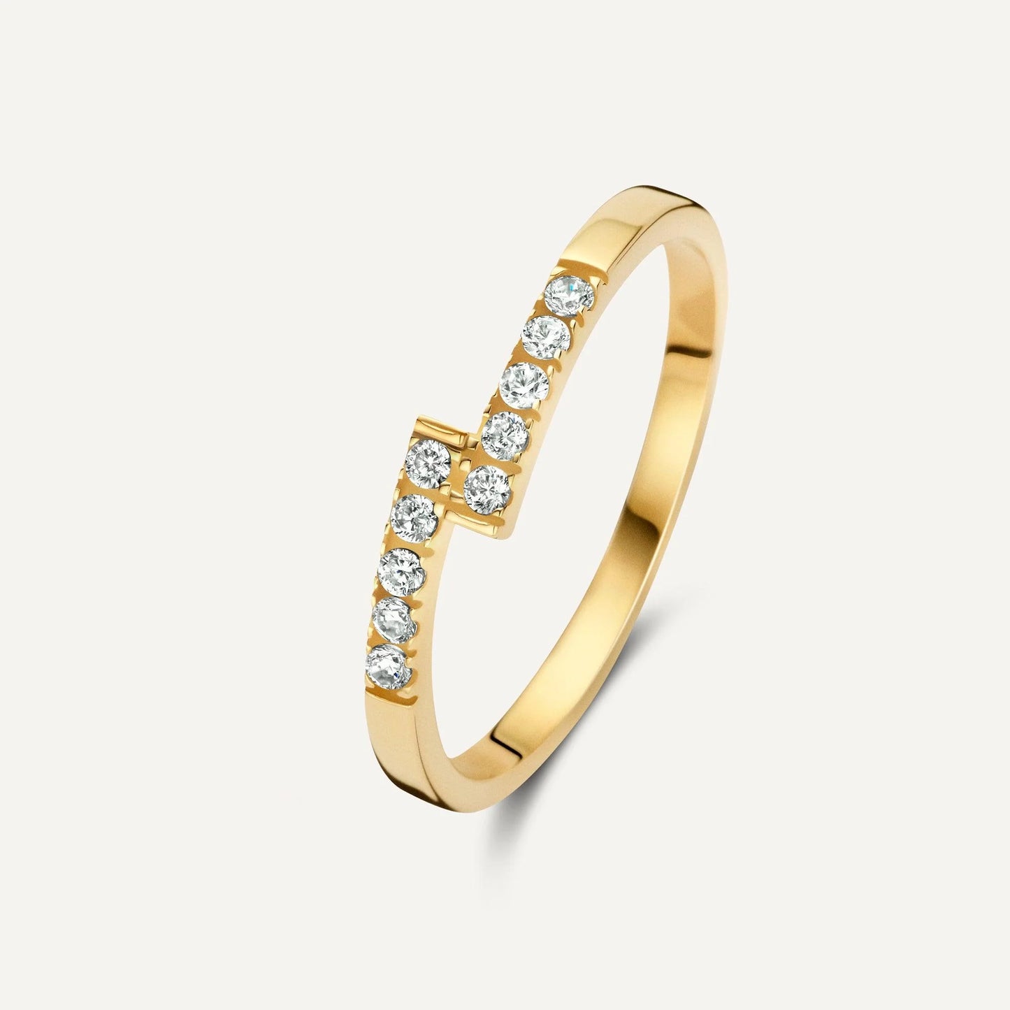 Cubic Zirconia Cross Ring