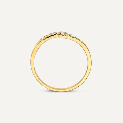 Cubic Zirconia Cross Ring