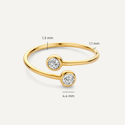 Moissanite  Open Spiral Ring