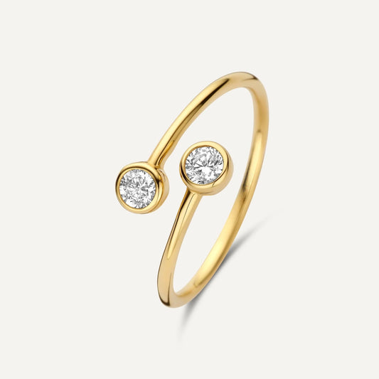 Moissanite  Open Spiral Ring