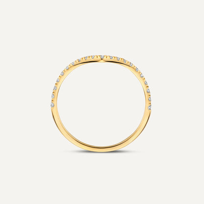 Cubic Zirconia Wishbone Ring