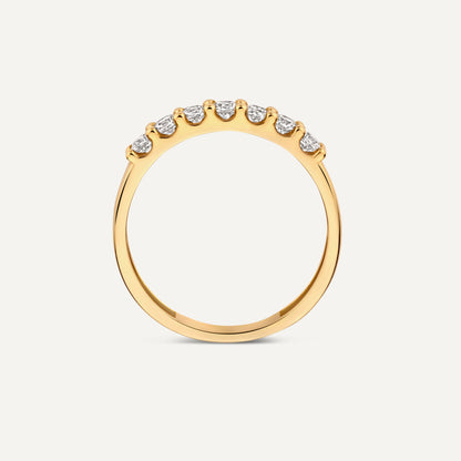 Bold Cubic Zirconia Half Eternity Ring