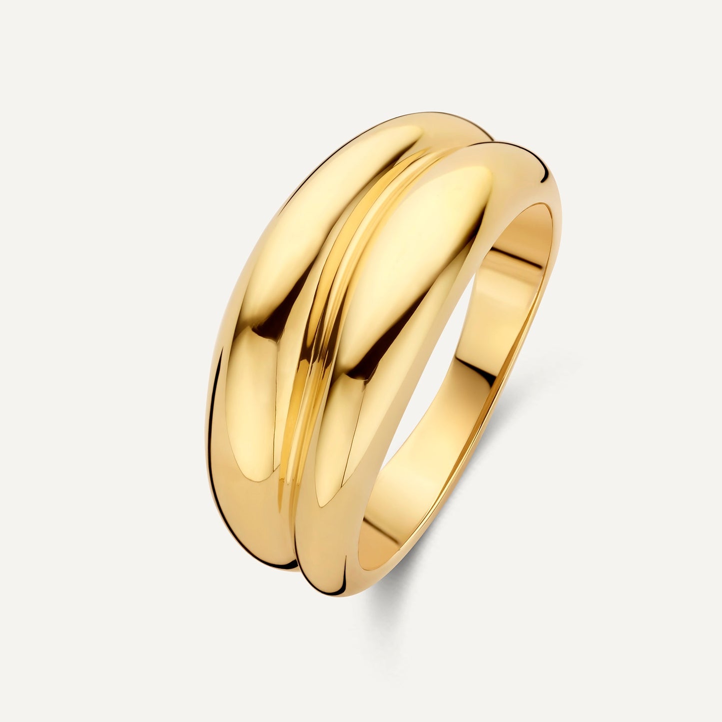 Double Curvy Dome Ring