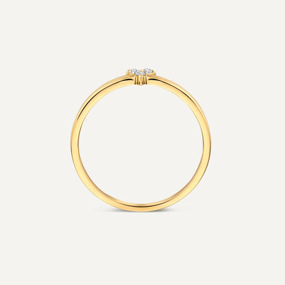 Cubic Zirconia Lotus Ring