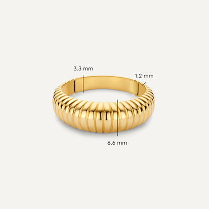 Ridged Dome Ring