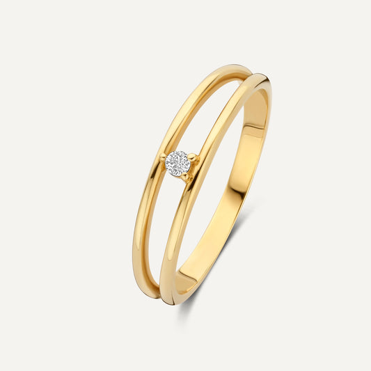 Cubic Zirconia Double Stacker Ring