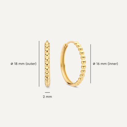 Beaded Medium Hoops (18mm)