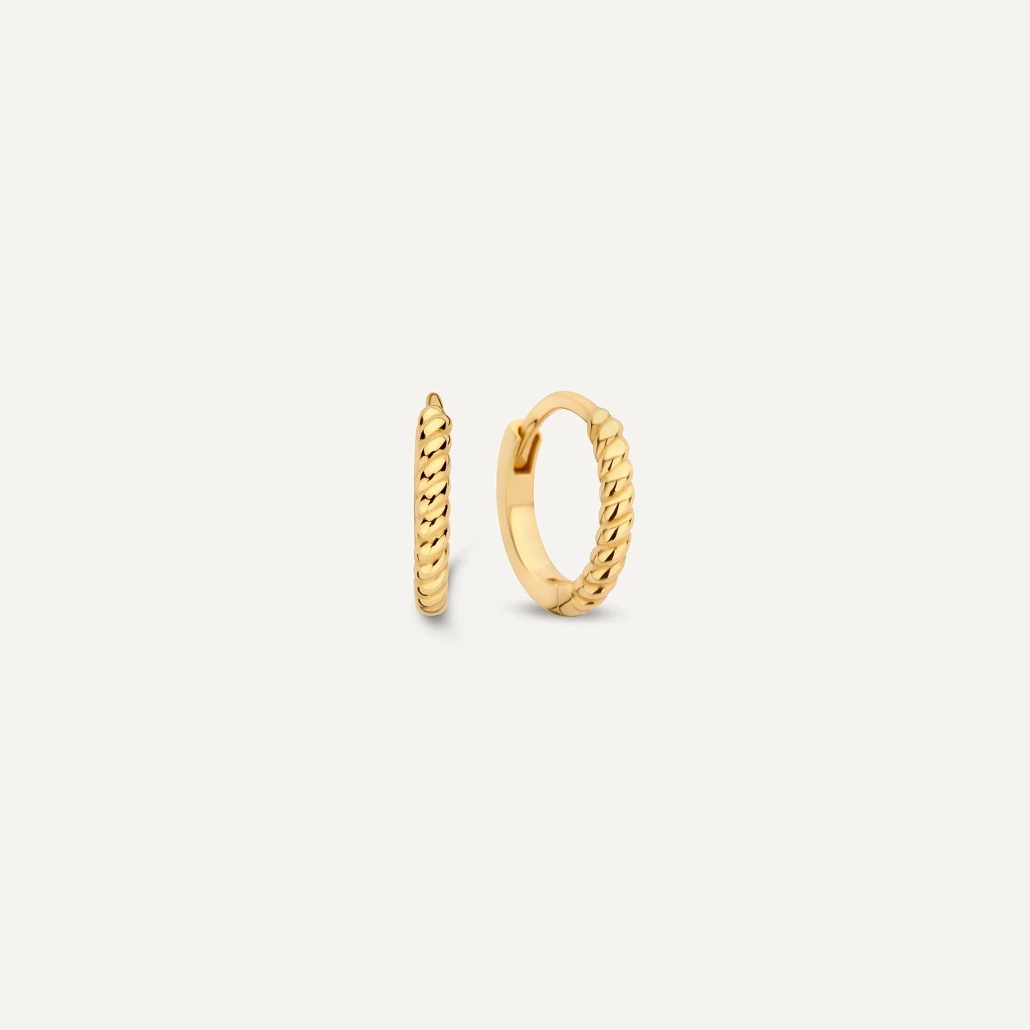 Twisted Small Huggie Hoops (10mm)