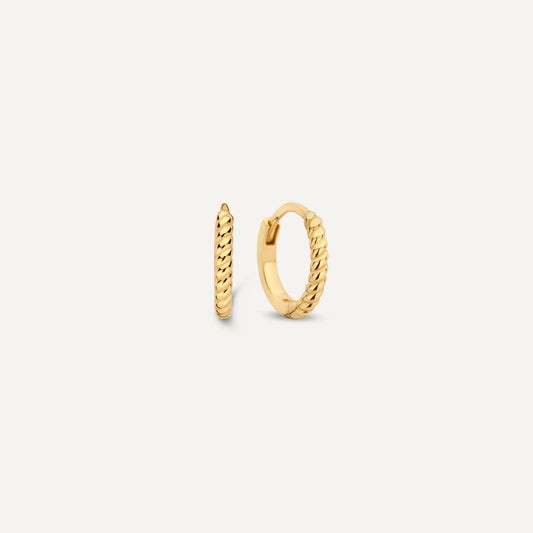Twisted Small Huggie Hoops (10mm)