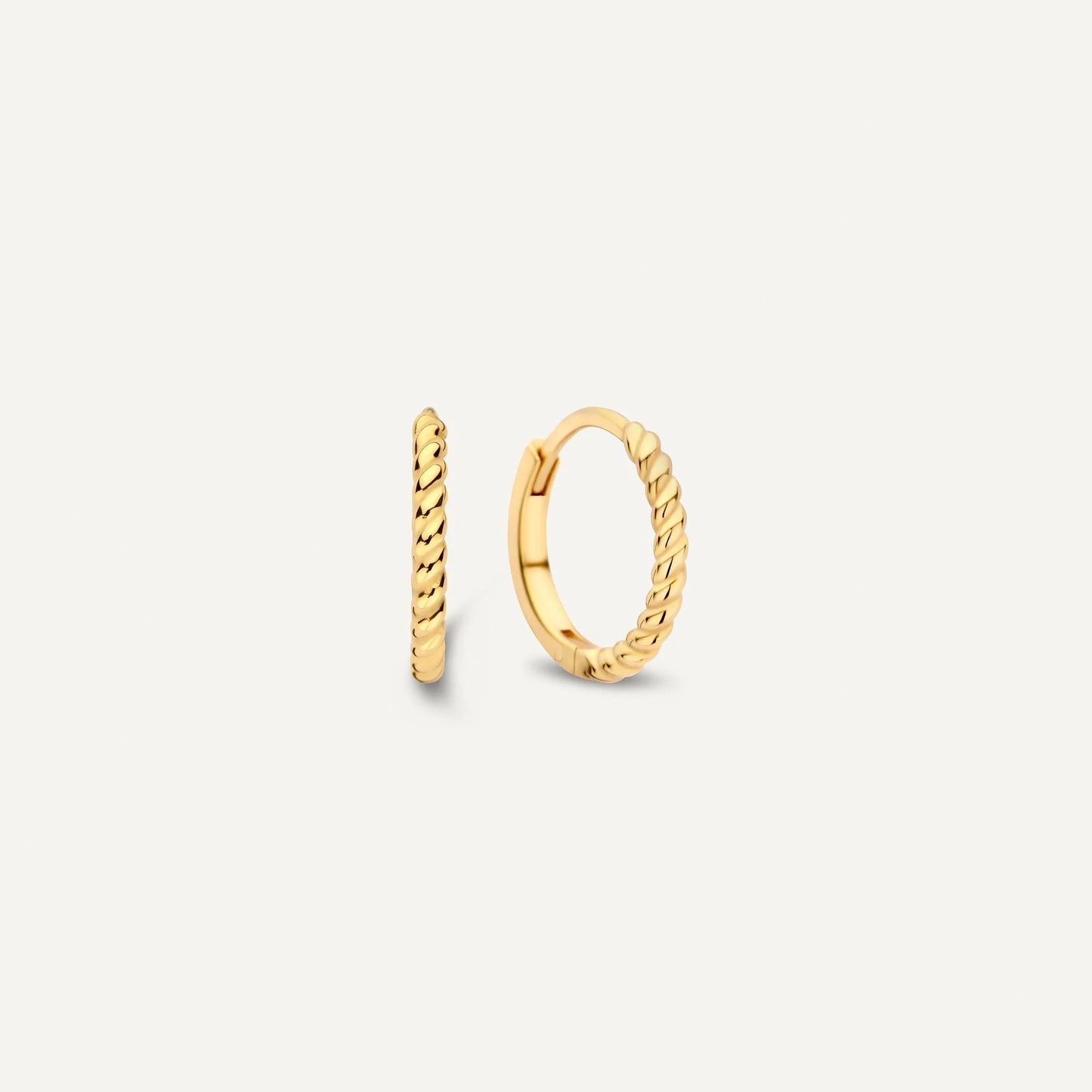 Twisted Huggie Hoops (12mm)