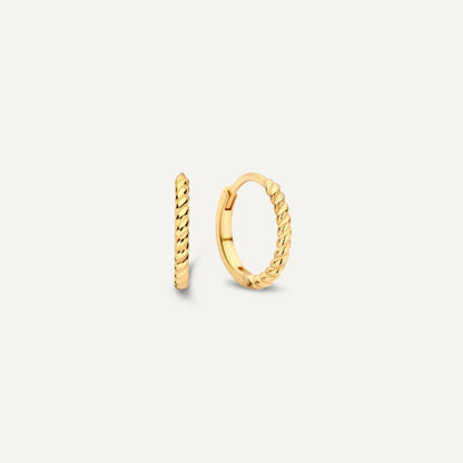 Twisted Huggie Hoops (12mm)