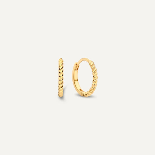 Twisted Huggie Hoops (12mm)