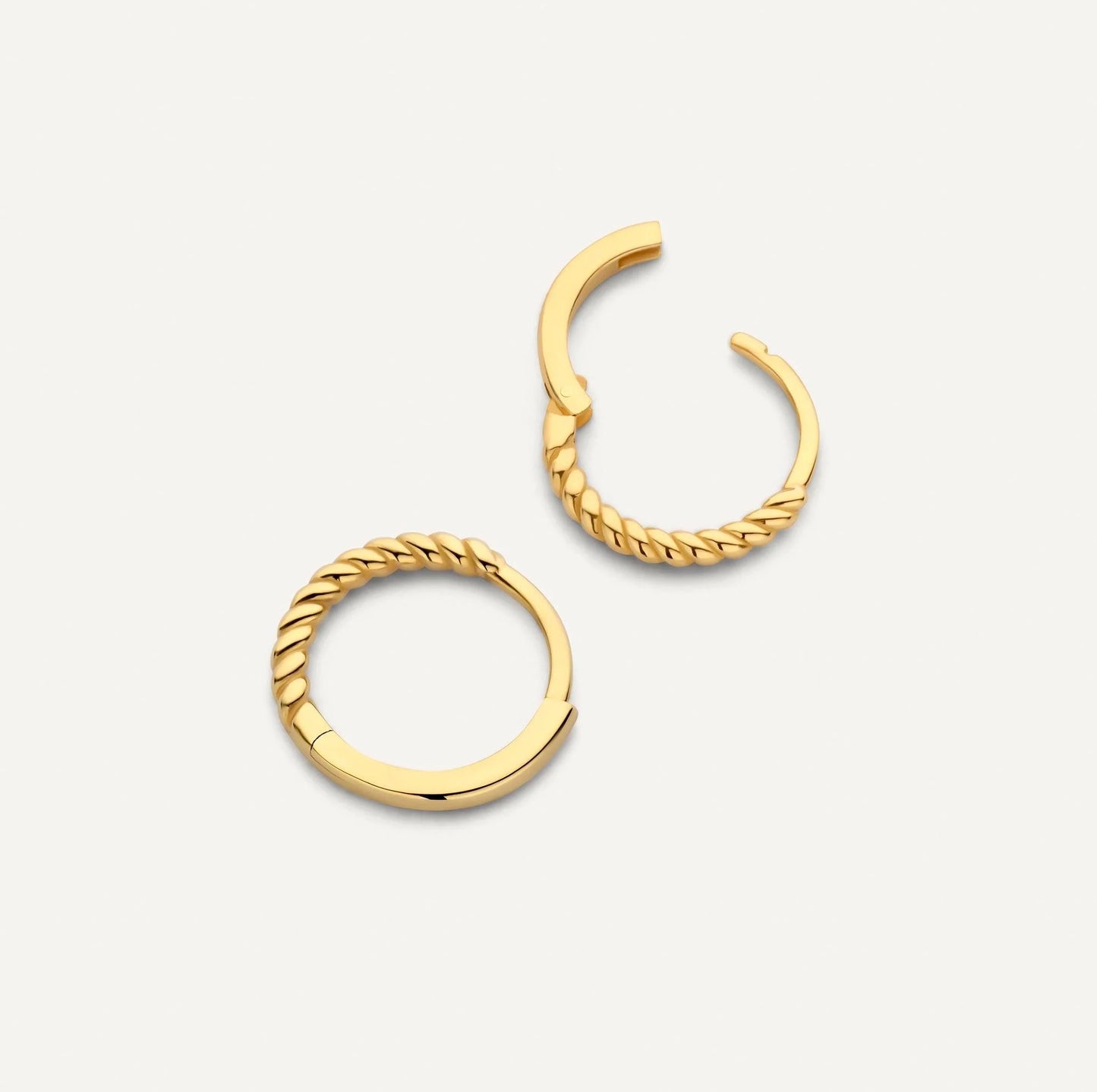 Twisted Huggie Hoops (12mm)