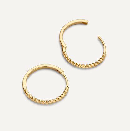 Twisted Medium Hoops (18mm)