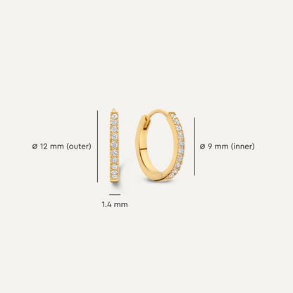 Moissanite Huggie Hoops (12mm)