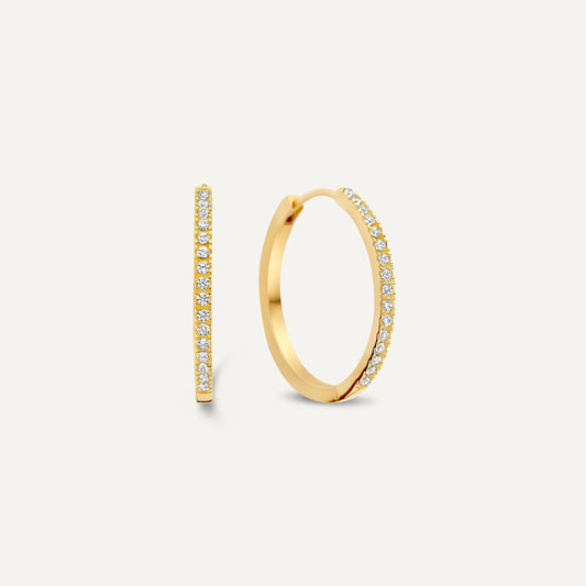 Moissanite Medium Hoops (18mm)