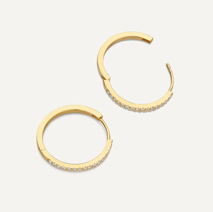 Moissanite Medium Hoops (18mm)
