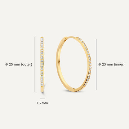 Moissanite Large Hoops (25mm)