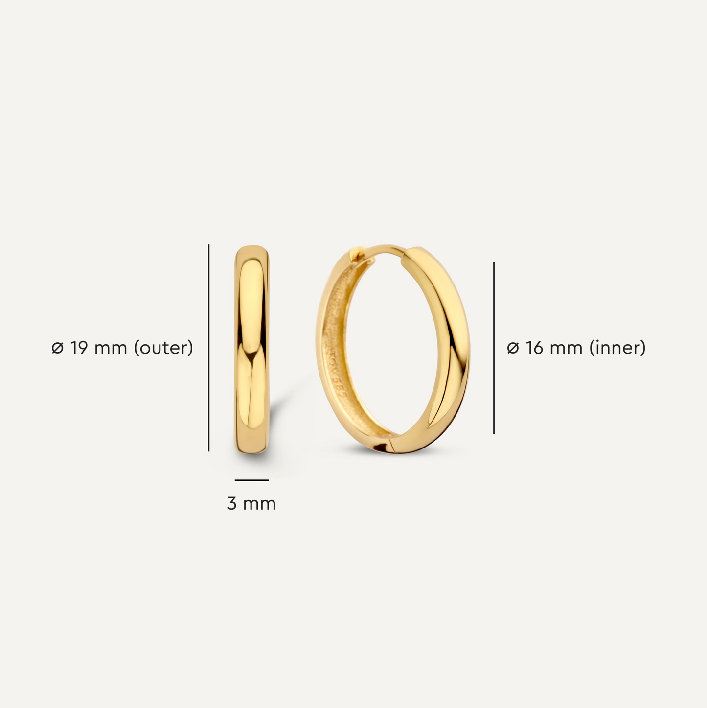 Bold Medium Hoops (19mm)
