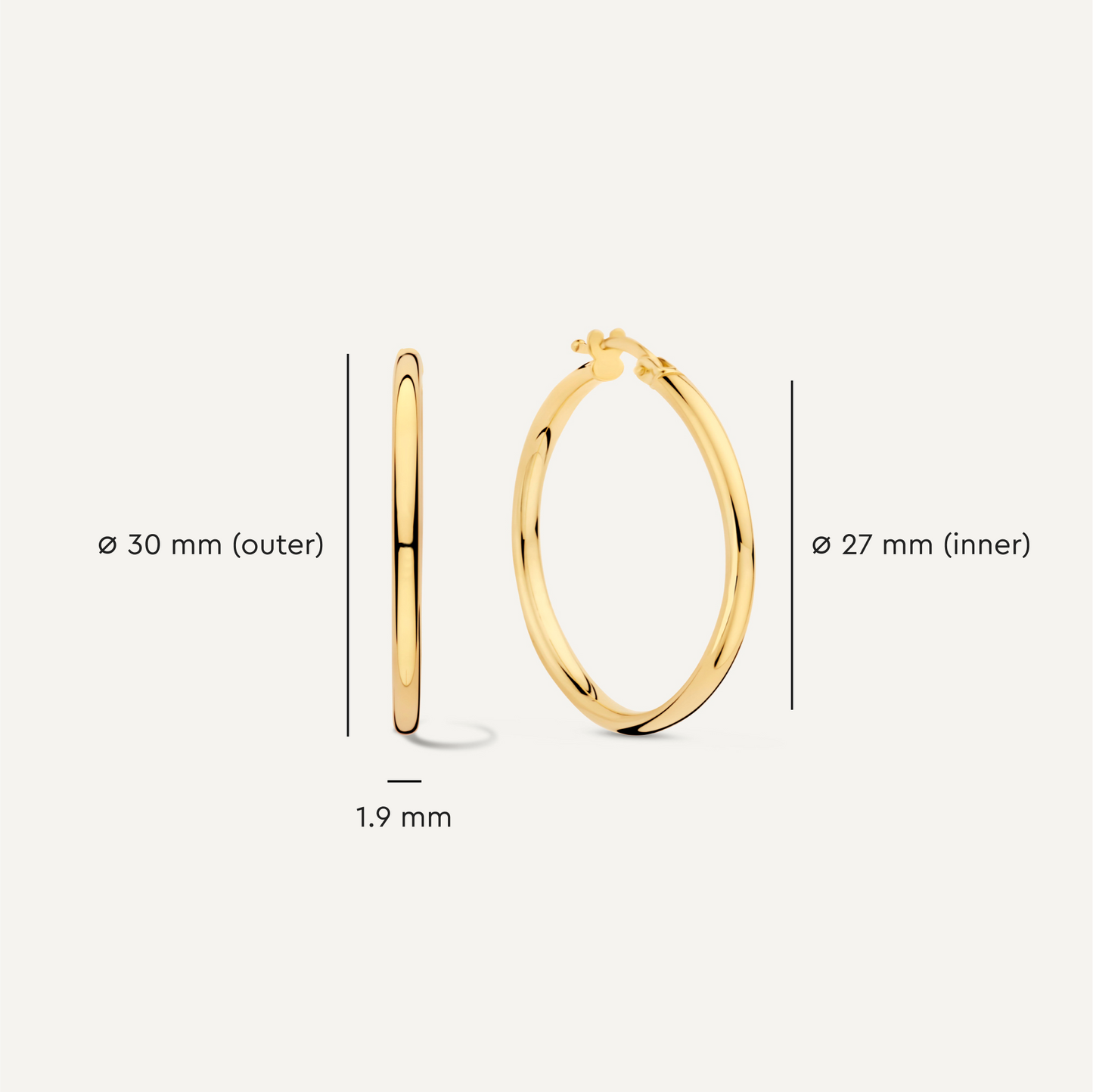 Tube Large Hoops (30mm)