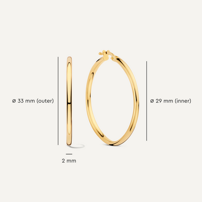 Tube Extra Large Hoops (33mm)